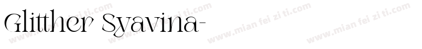 Glitther Syavina字体转换